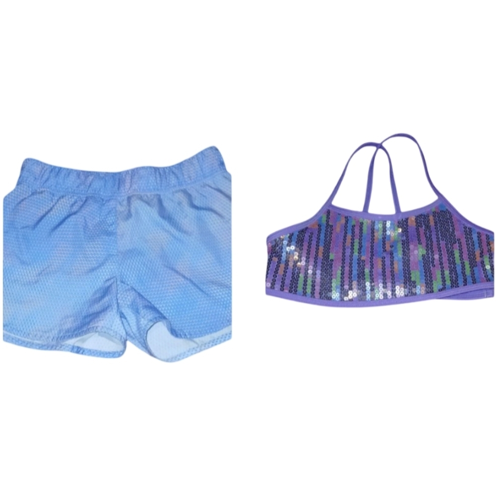 Old Navy Girls Shorts And Sequin Top Size 7/8 🔥5💰 If You Get Bundle🔥